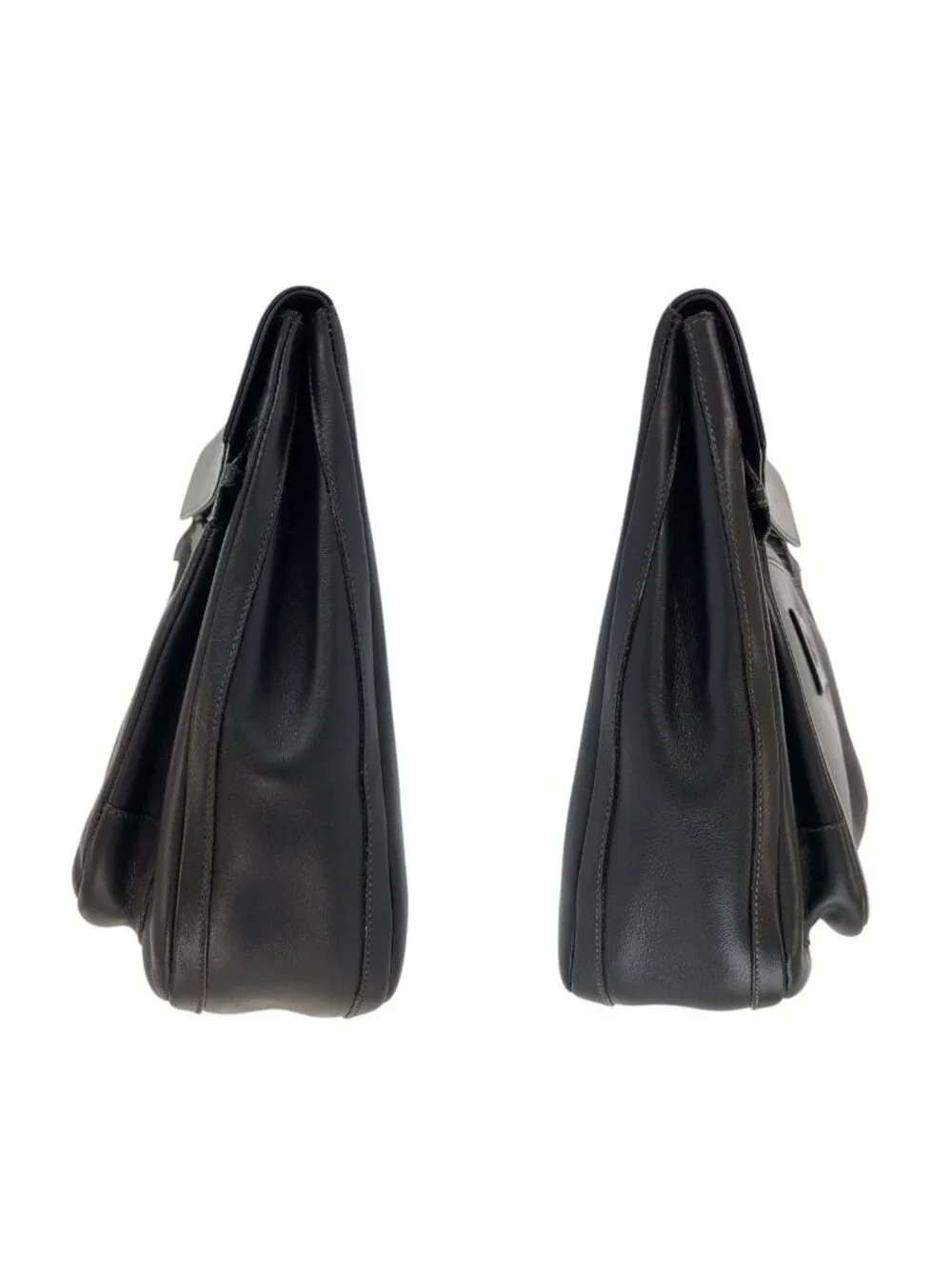 Gucci Interlocking Black Gunmetal Leather 004 406 Clutch